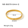 Wholesale Hiphop Metal Simple Geometric Bracelet And Ring Set For Women Stainless Steel With Electroplating