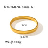 Wholesale Hiphop Metal Simple Geometric Bracelet And Ring Set For Women Stainless Steel With Electroplating