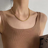 Wholesale Hiphop Multilayered Clavicle Chain Titanium Steel Ushaped Electroplating Twist Chain
