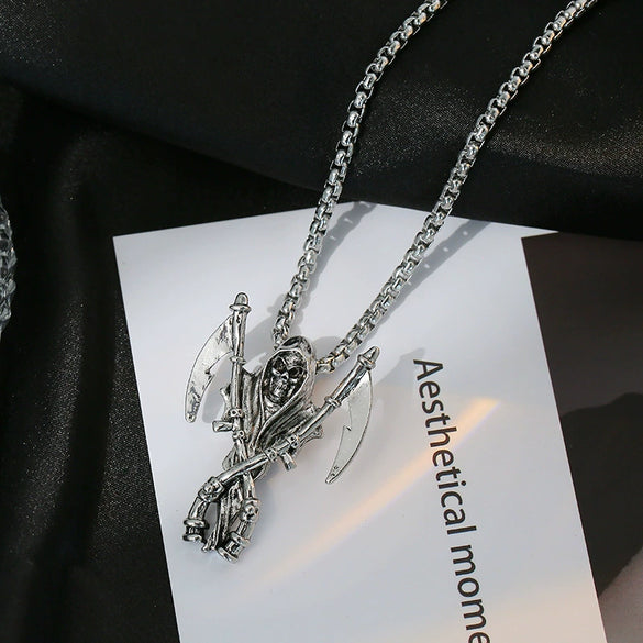 Wholesale Hiphop Personality Pendant Titanium Steel Necklace With Geometric Design For Men And Women