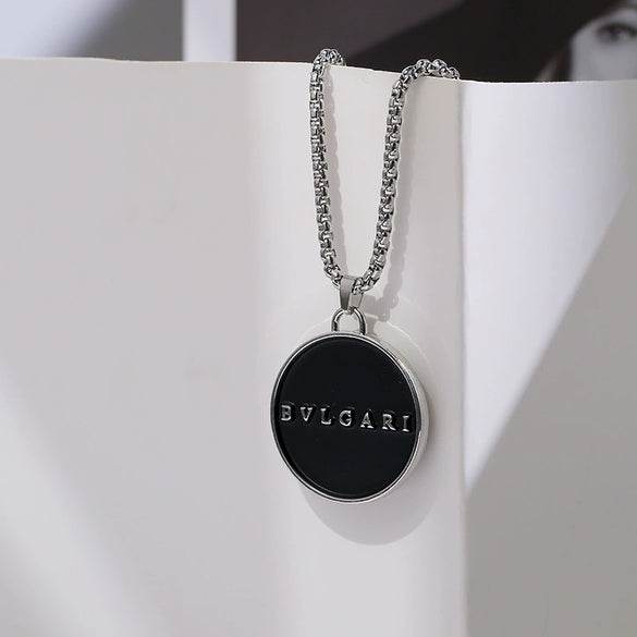 Wholesale Hiphop Personality Pendant Titanium Steel Necklace With Geometric Design For Men And Women