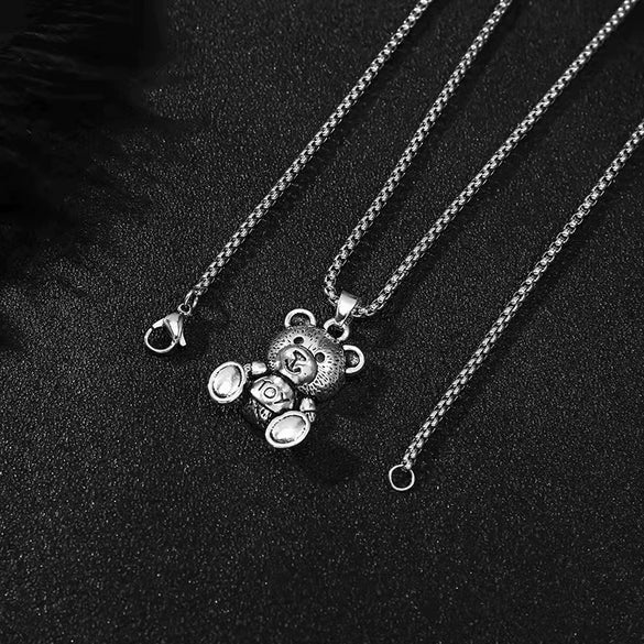 Wholesale Hiphop Personality Pendant Titanium Steel Necklace With Geometric Design For Men And Women