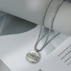Wholesale Hiphop Personality Pendant Titanium Steel Necklace With Geometric Design For Men And Women