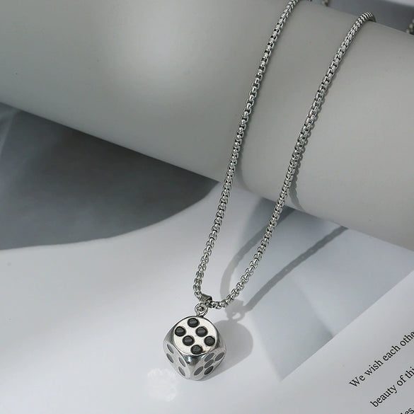 Wholesale Hiphop Personality Pendant Titanium Steel Necklace With Geometric Design For Men And Women