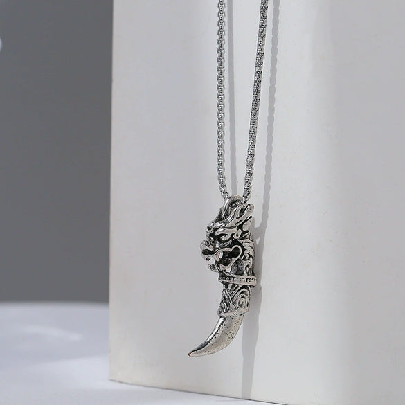 Wholesale Hiphop Personality Pendant Titanium Steel Necklace With Geometric Design For Men And Women