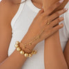 Wholesale Hiphop Punk Geometric Metal Chain Bracelet Set For Women Copperclad Iron Electroplating