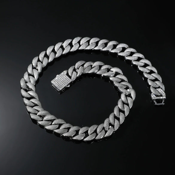 Wholesale Hiphop Punk Style Geometric Alloy Cuban Chain Necklace For Men
