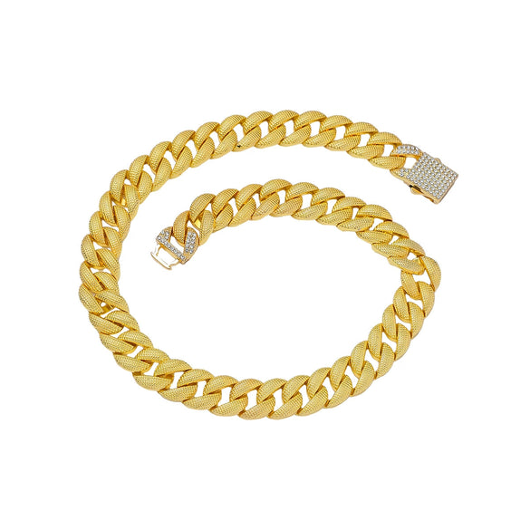 Wholesale Hiphop Punk Style Geometric Alloy Cuban Chain Necklace For Men