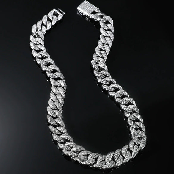 Wholesale Hiphop Punk Style Geometric Alloy Cuban Chain Necklace For Men