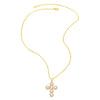 Wholesale Hiphop Retro Cross Pendant Necklace Copper Inlaid With Zircon Geometric Ushaped Electroplated For Women