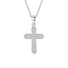 Wholesale Hiphop Retro 925 Sterling Silver Pointed Cross Pendant Necklace With Electroplating And Chain