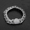 Wholesale Hiphop Rhombus Zircon Copper Cuban Chain Bracelet