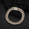 Wholesale Hiphop Rhombus Zircon Copper Cuban Chain Bracelet