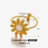 Wholesale Hiphop Ring Stainless Steel Geometric Electroplated For Women Retro Style