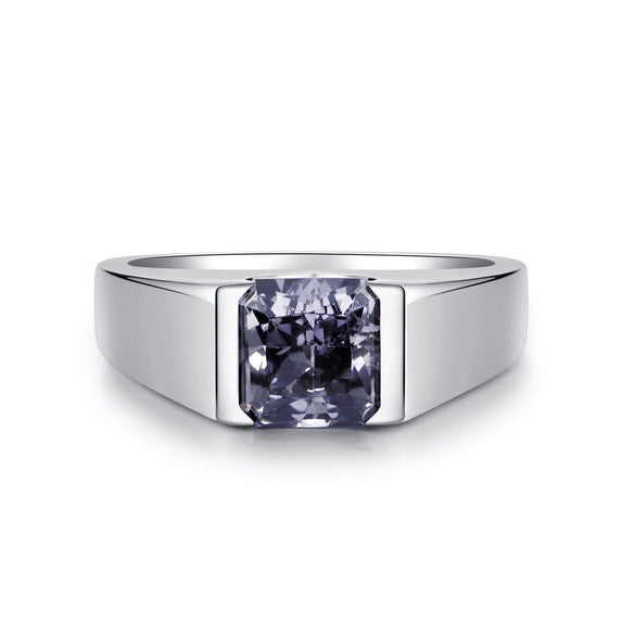 Wholesale Hiphop Ring 925 Sterling Silver Geometric Style Ice Flower Cut Unisex
