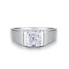 Wholesale Hiphop Ring 925 Sterling Silver Geometric Style Ice Flower Cut Unisex