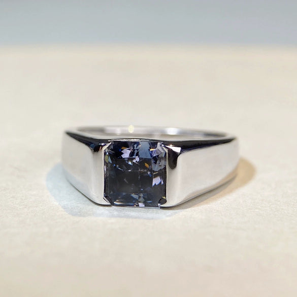 Wholesale Hiphop Ring 925 Sterling Silver Geometric Style Ice Flower Cut Unisex