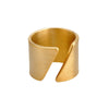 Wholesale Hiphop Simple Stainless Steel And Titanium Steel Bevel Open Ring For Female With Fruit Pattern And Electroplating Process
