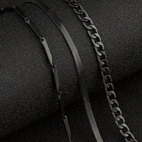 Wholesale Hiphop Snake Bone Chain Titanium Steel Geometric Style Nonwelded Unisex