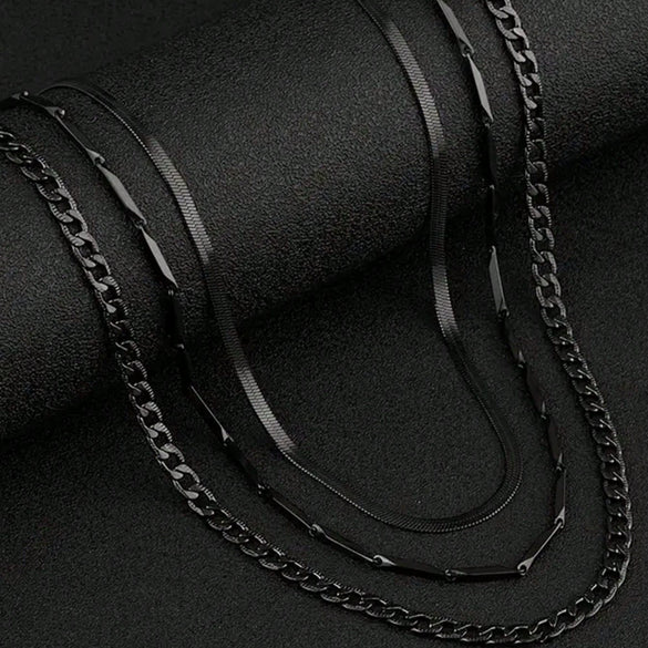 Wholesale Hiphop Snake Bone Chain Titanium Steel Geometric Style Nonwelded Unisex