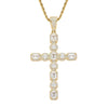 Wholesale Hiphop Square Cross Pendant With Microinlaid Zircon For Men Copper Hiphop Accessories