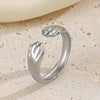 Wholesale Hiphop Stainless Steel Goldplated Opening Adjustable Ring For Ladies