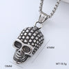Wholesale Hiphop Street Necklace Titanium Steel Retro Exaggerated Skull Punk Style Geometric Polished