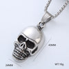 Wholesale Hiphop Street Necklace Titanium Steel Retro Exaggerated Skull Punk Style Geometric Polished