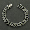 Wholesale Hiphop Style Alloy Cuban Chain Bracelet With Diamond And Geometric Pattern For Men