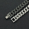 Wholesale Hiphop Style Alloy Cuban Chain Bracelet With Diamond And Geometric Pattern For Men