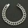 Wholesale Hiphop Style Alloy Cuban Chain Bracelet With Diamond And Geometric Pattern For Men