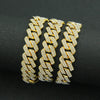 Wholesale Hiphop Style Alloy Cuban Chain Men's Necklace With Geometric Diamond Design