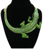 Wholesale Hiphop Style Alloy Diamond Animals Zodiac Star Crocodile Shape Women's Clavicle Chain Necklace