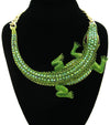 Wholesale Hiphop Style Alloy Diamond Animals Zodiac Star Crocodile Shape Women's Clavicle Chain Necklace
