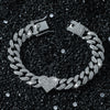 Wholesale Hiphop Style Alloy Heart Shaped Electroplated Bracelet For Men And Women