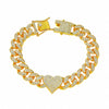 Wholesale Hiphop Style Alloy Heart Shaped Electroplated Bracelet For Men And Women