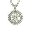Wholesale Hiphop Style Alloy Necklace With Diamond And Geometric Symbol Logo Pendant For Men