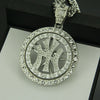 Wholesale Hiphop Style Alloy Necklace With Diamond And Geometric Symbol Logo Pendant For Men