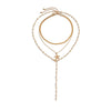 Wholesale Hiphop Style Alloy Pendant Long Necklace With Star Shape And Geometric Pattern Electroplated For Women