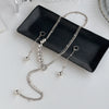 Wholesale Hiphop Style Asymmetrical Clavicle Necklace Set Geometric Pattern Alloy Pendant Copper Chain Electroplated