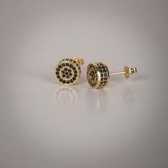 Wholesale Hiphop Style Copper Earrings With Microinlaid Zircon And Geometric Pattern