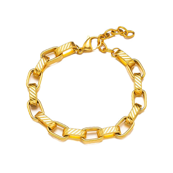 Wholesale Hiphop Style Electroplated Titanium Steel Bracelet For Women