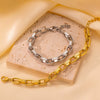 Wholesale Hiphop Style Electroplated Titanium Steel Bracelet For Women