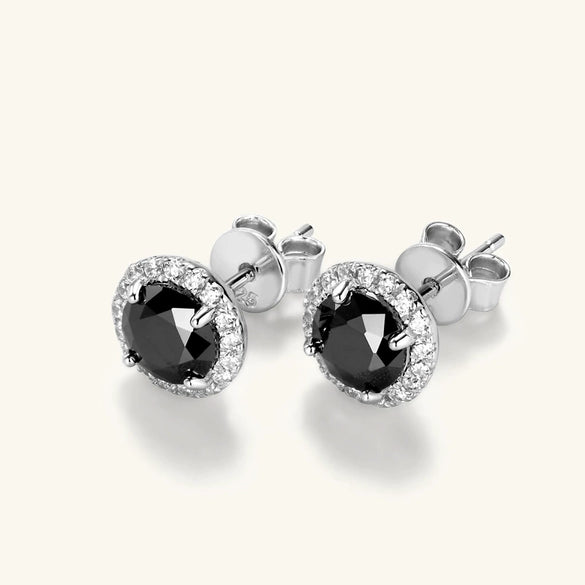 Wholesale Hiphop Style Geometric Moissanite Earrings S925 Sterling Silver Electroplated