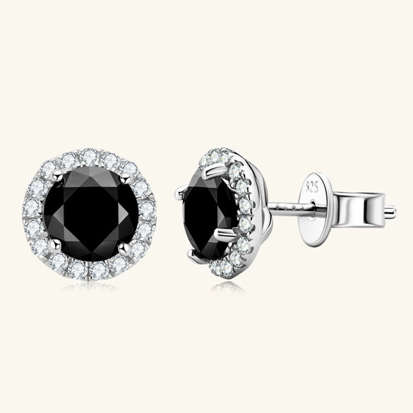 Wholesale Hiphop Style Geometric Moissanite Earrings S925 Sterling Silver Electroplated
