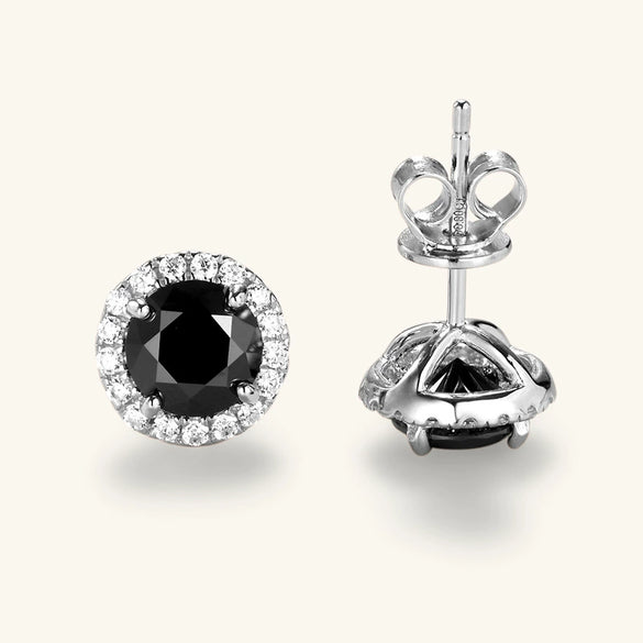 Wholesale Hiphop Style Geometric Moissanite Earrings S925 Sterling Silver Electroplated