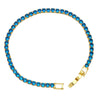 Wholesale Hiphop Style Geometric Zircon Inlaid Copper 18K Bracelet For Women