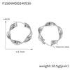 Wholesale Hiphop Style Simple Niche Texture 316L Stainless Steel Goldplated Geometric Earrings With Ribbon Twist Design