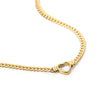 Wholesale Hiphop Style Stainless Steel And Titanium Steel Geometric Love Necklace With Electroplating Cuban Chain