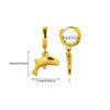 Wholesale Hiphop Style Stainless Steel Animal Zodiac Starfish Conch Pendant Earrings Electroplated